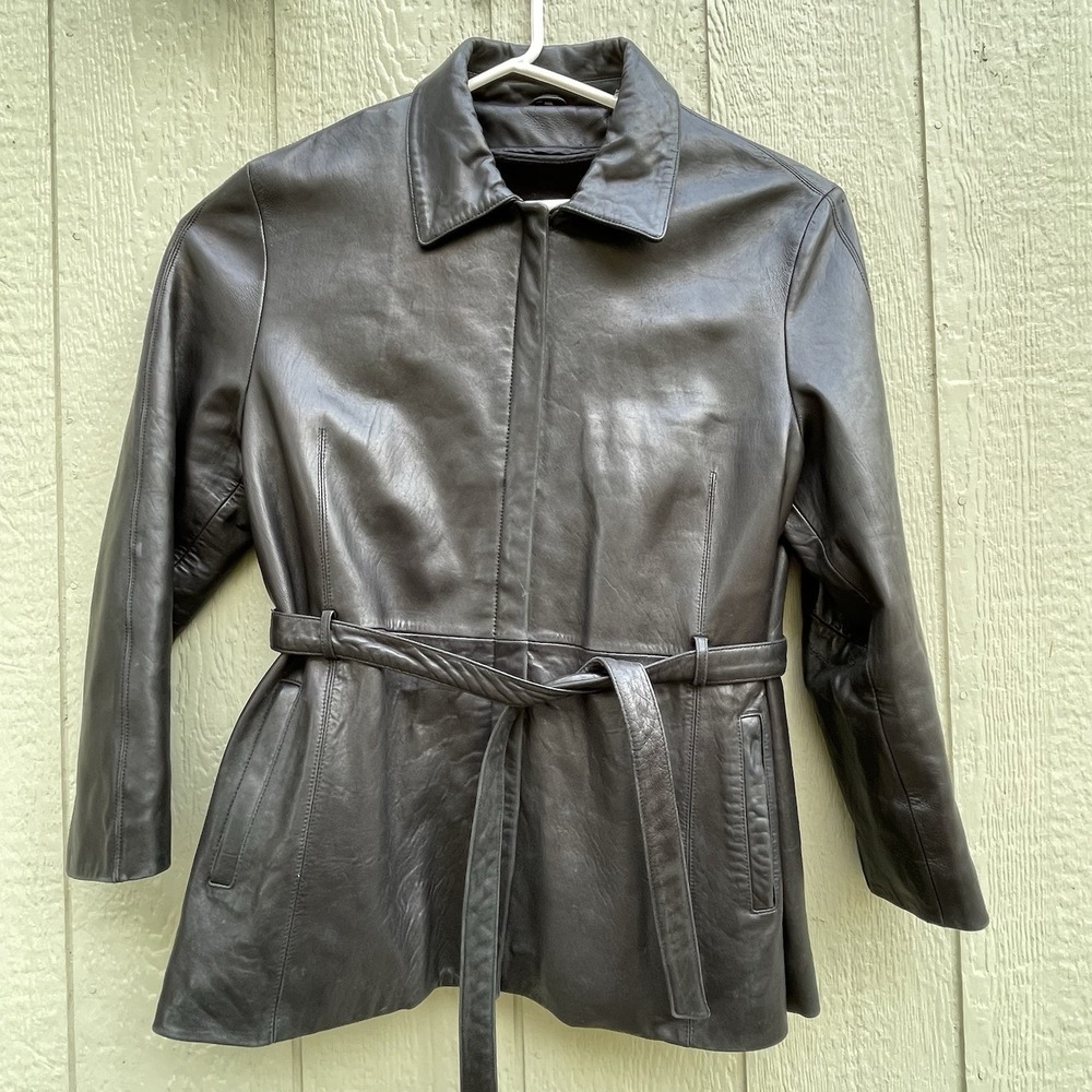 Vintage Sea Dream Leather Jacket Mens XXL Black Pocket Zip Removable Vest *Flaw*